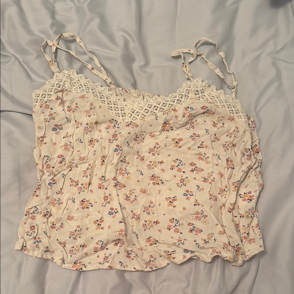 American Eagle Outfitters Floral Cream Camisole